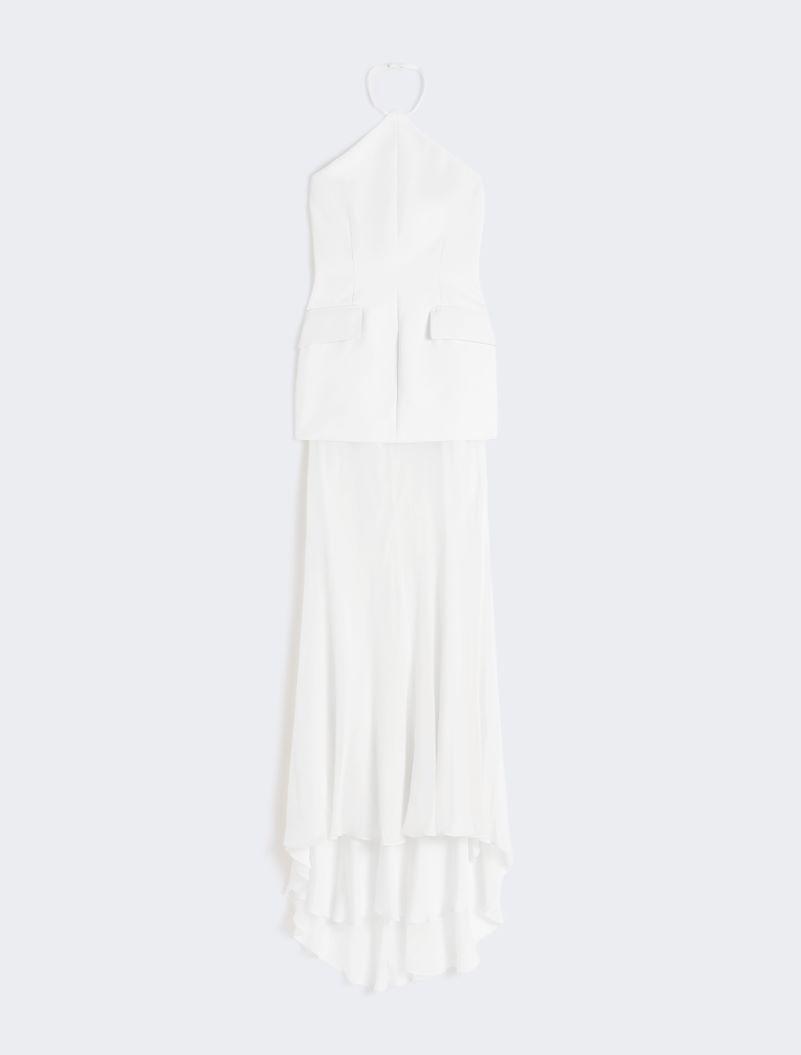 Bi-material dress - WHITE by SPORTMAX