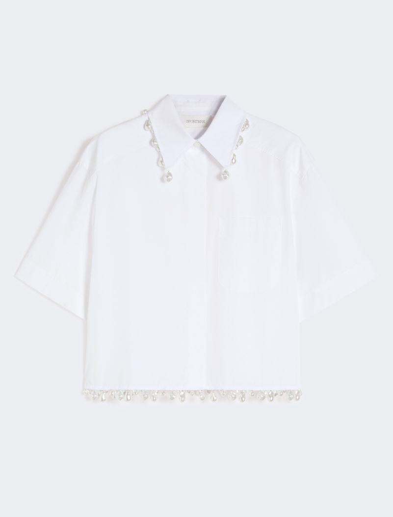 Boxy cotton shirt - OPTICAL WHITE by SPORTMAX