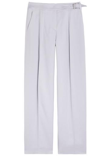 Buckle wide-leg cotton-blend trousers by SPORTMAX