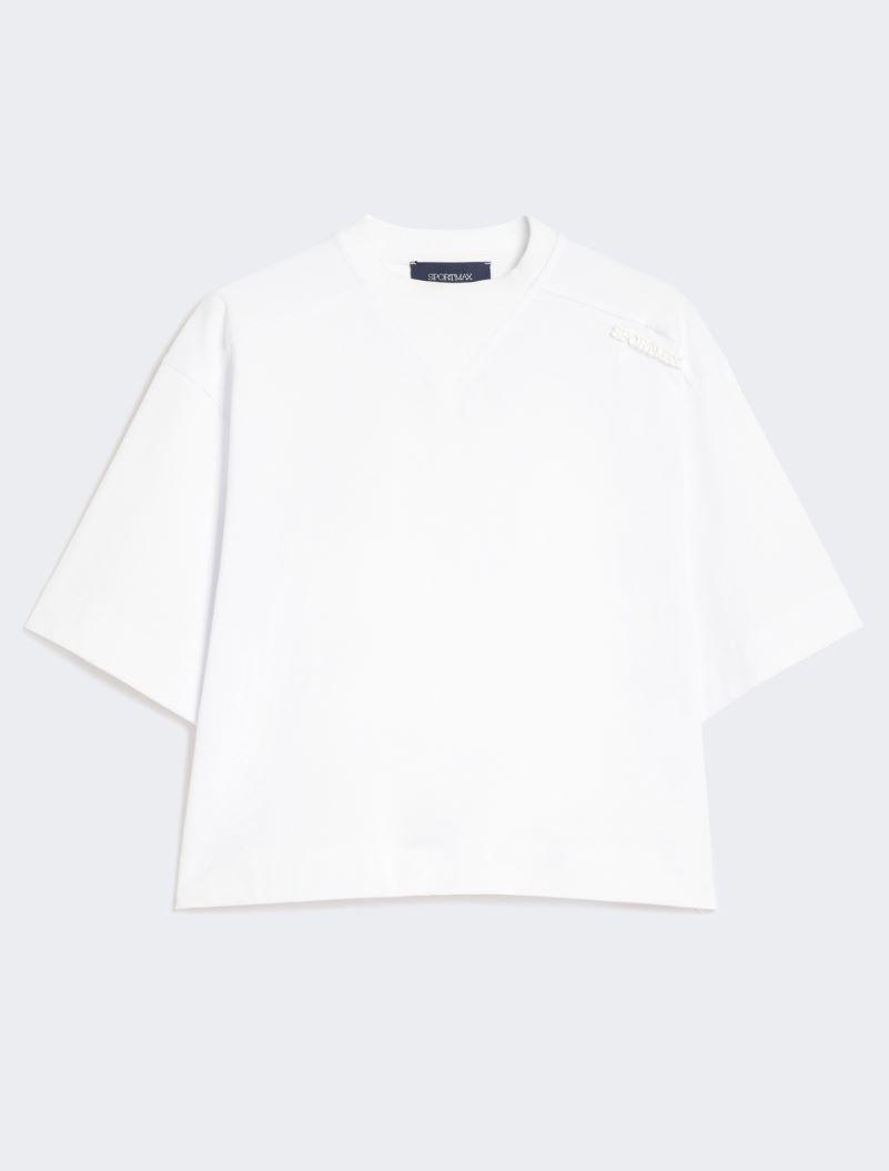 Cotton T-shirt - OPTICAL WHITE by SPORTMAX