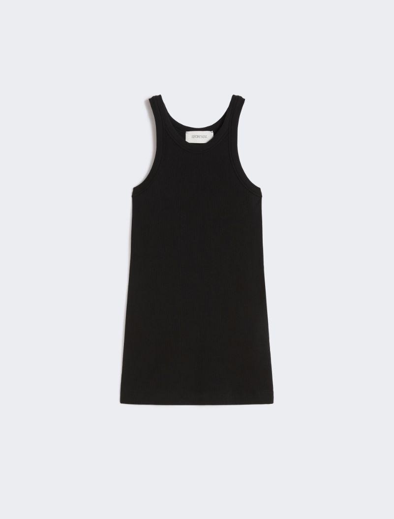 Cotton and silk vest top - BLACK by SPORTMAX
