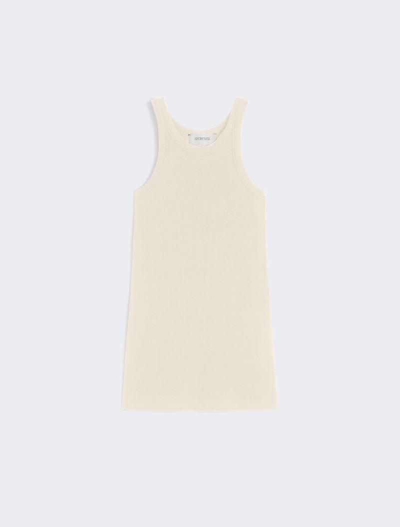 Cotton and silk vest top - VANILLA by SPORTMAX