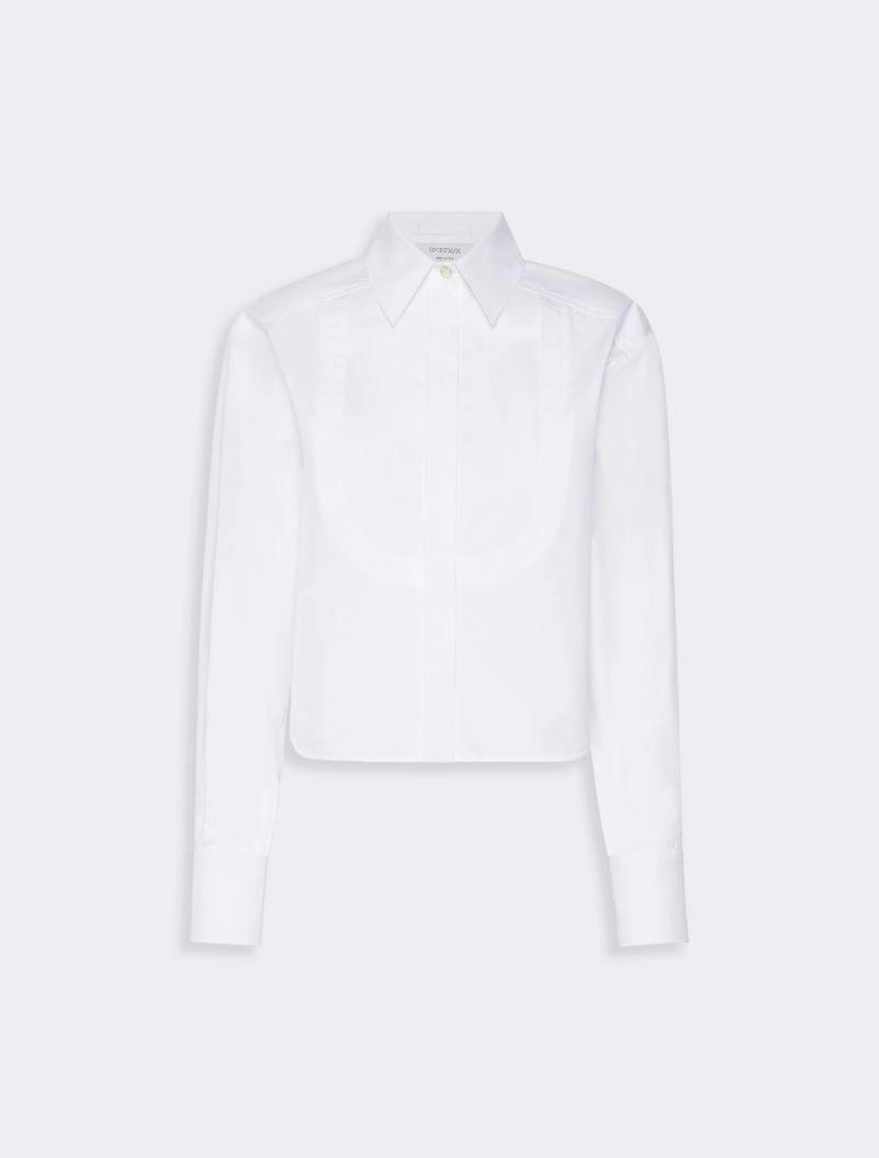 Cotton poplin boxy shirt - OPTICAL WHITE by SPORTMAX
