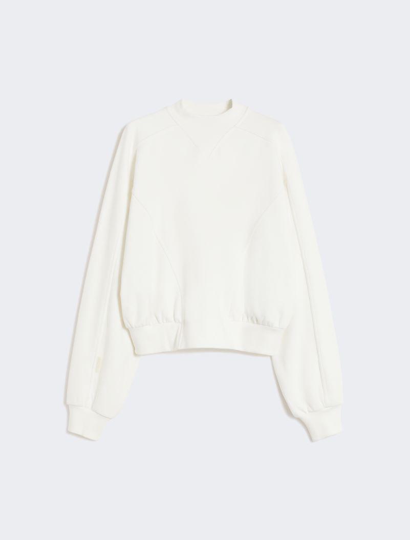 Cotton stretch sweatshirt - IVORY by SPORTMAX