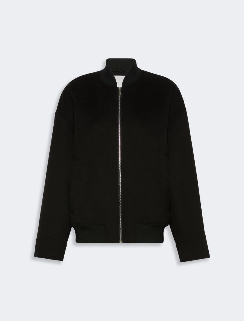 Double-faced pure wool bomber jacket - BLACK by SPORTMAX