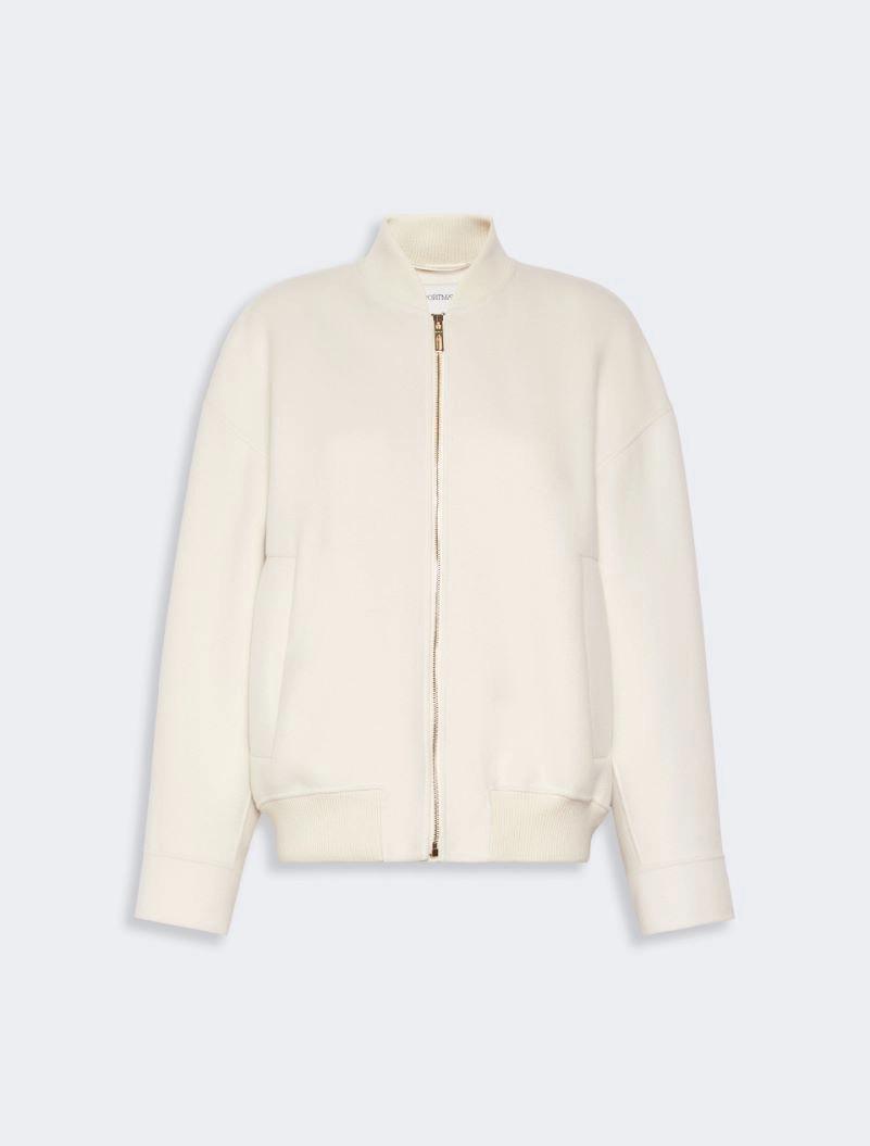 Double-faced pure wool bomber jacket - WHITE by SPORTMAX