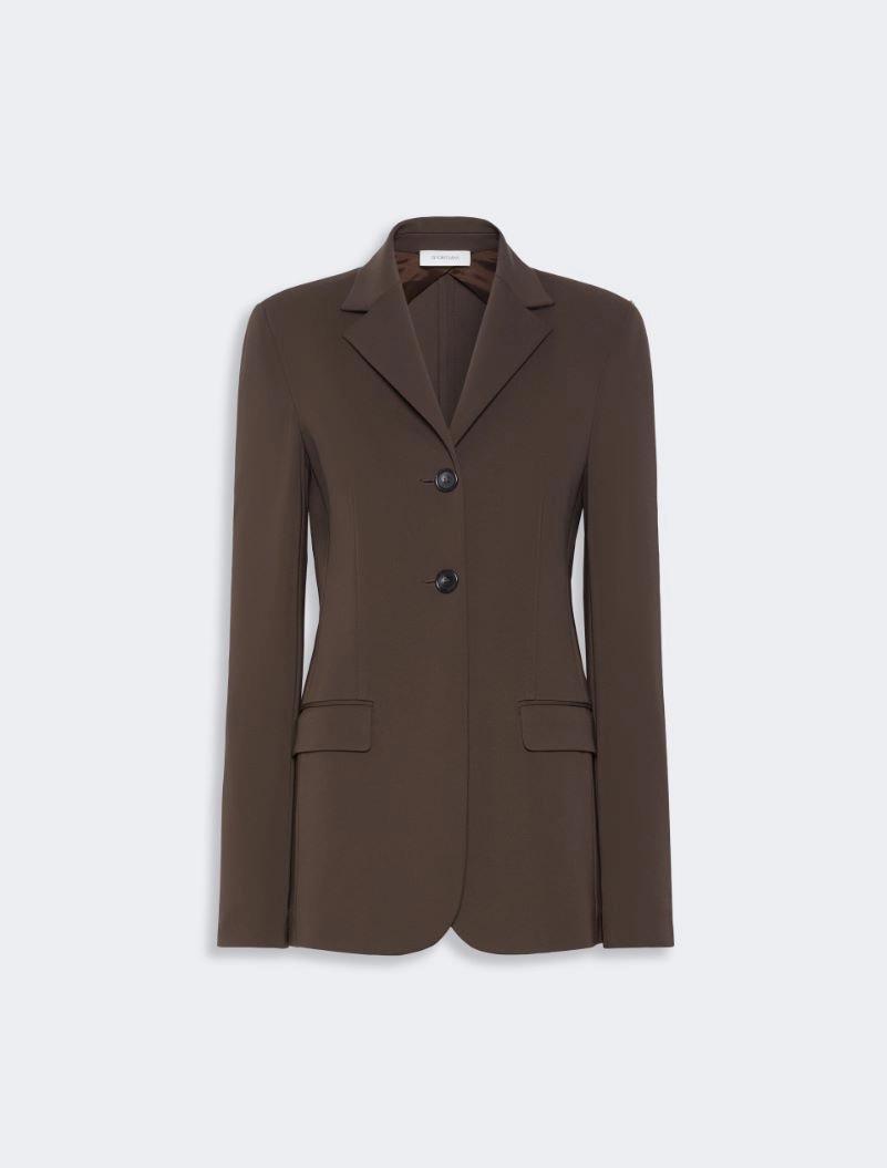 Feminine viscose jersey blazer - CHOCOLATE by SPORTMAX