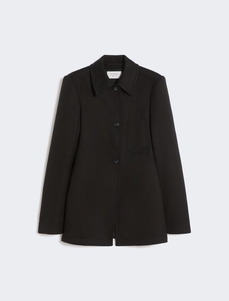 Fitted gabardine shirt jacket - BLACK by SPORTMAX