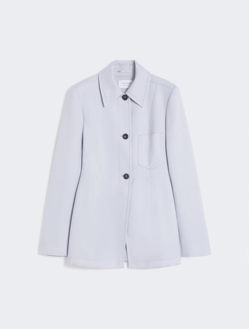 Fitted gabardine shirt jacket - MEDIUM GREY by SPORTMAX
