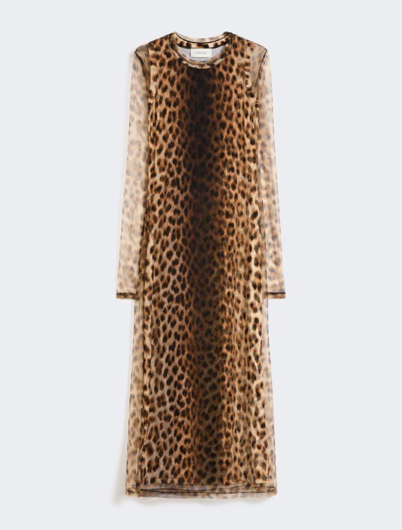 Fitted tulle jersey dress - BEIGE SHADED by SPORTMAX