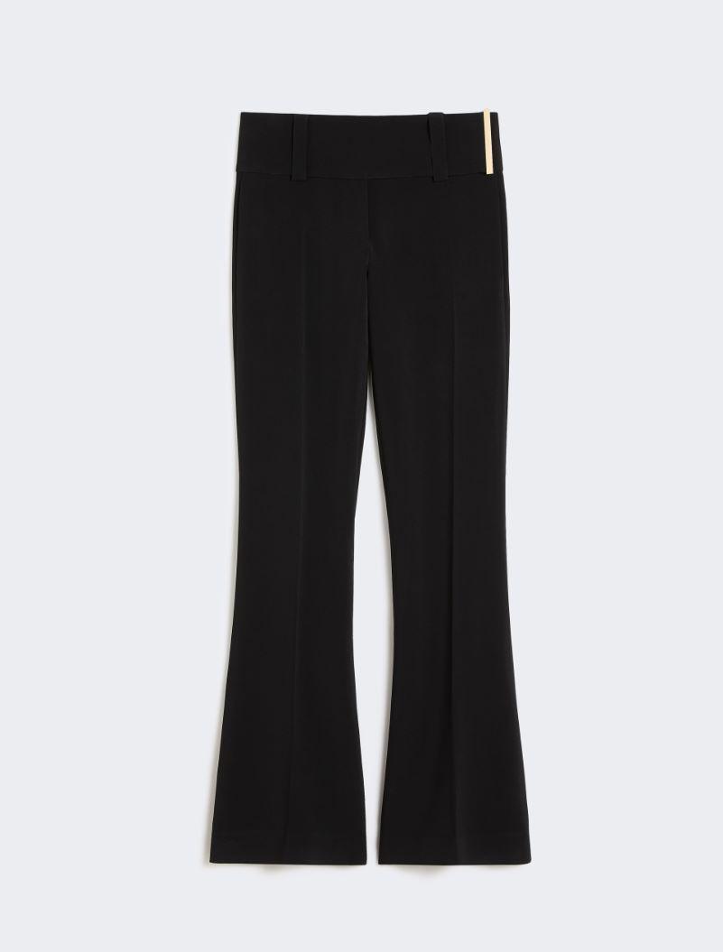 Flared stretch viscose trousers - BLACK by SPORTMAX