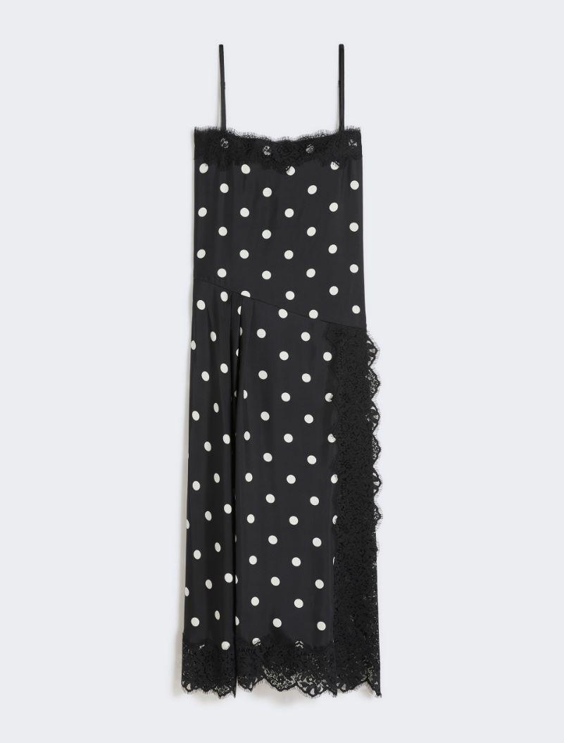 Lace-detail long dress - BLACK by SPORTMAX
