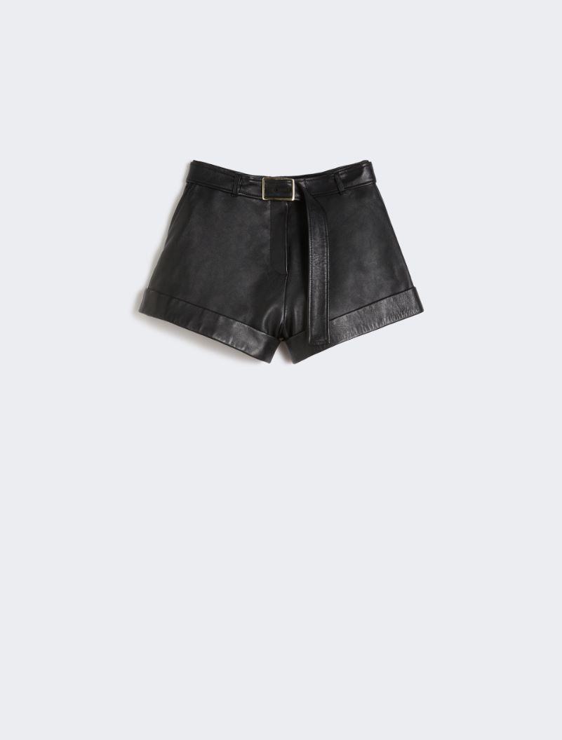 Leather Bermuda shorts - BLACK by SPORTMAX