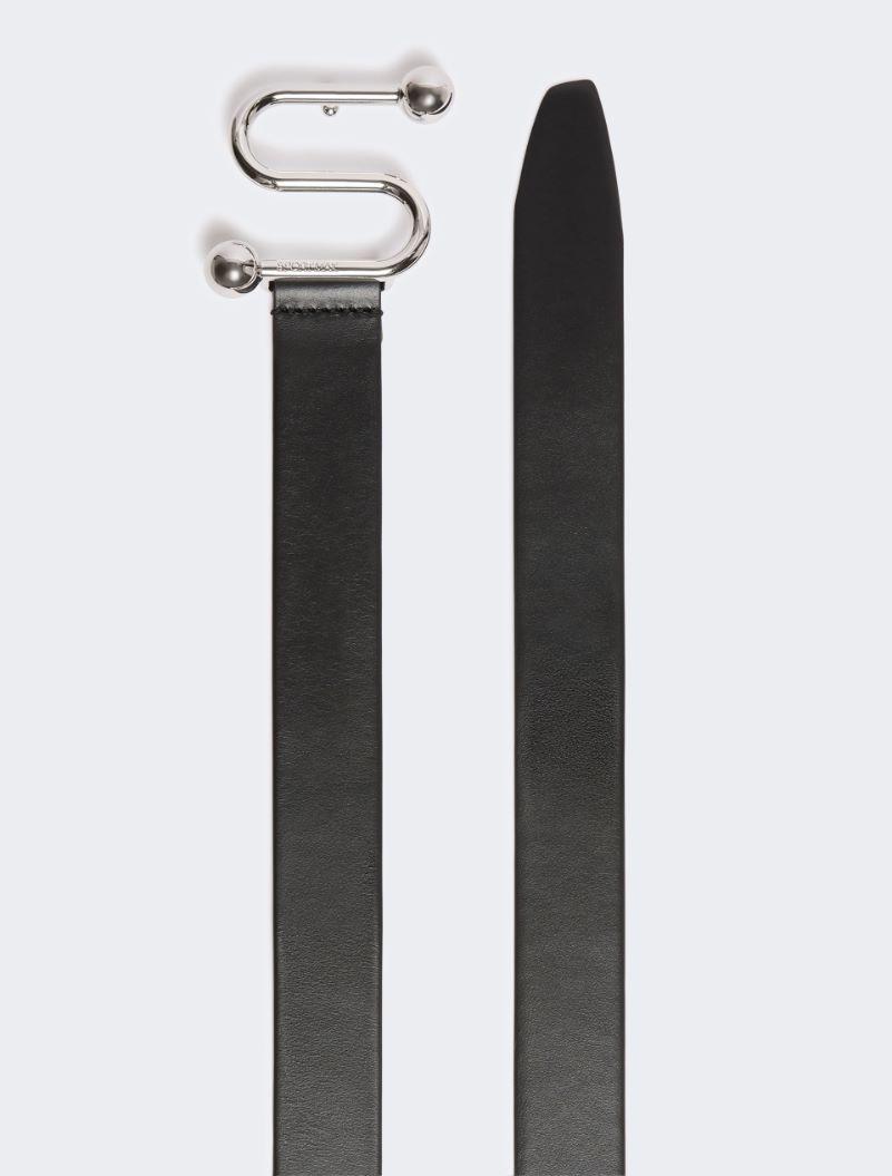 Leather belt with S buckle - BLACK by SPORTMAX