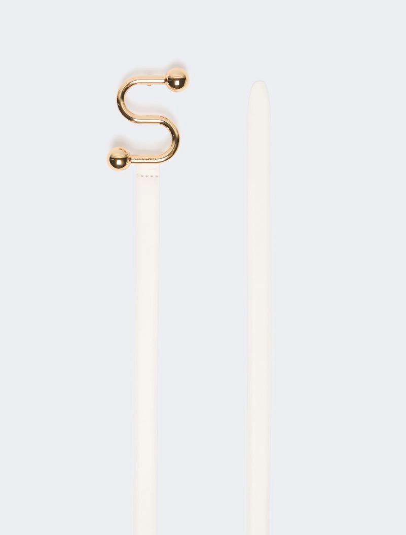 Leather low-waist belt - MILK by SPORTMAX