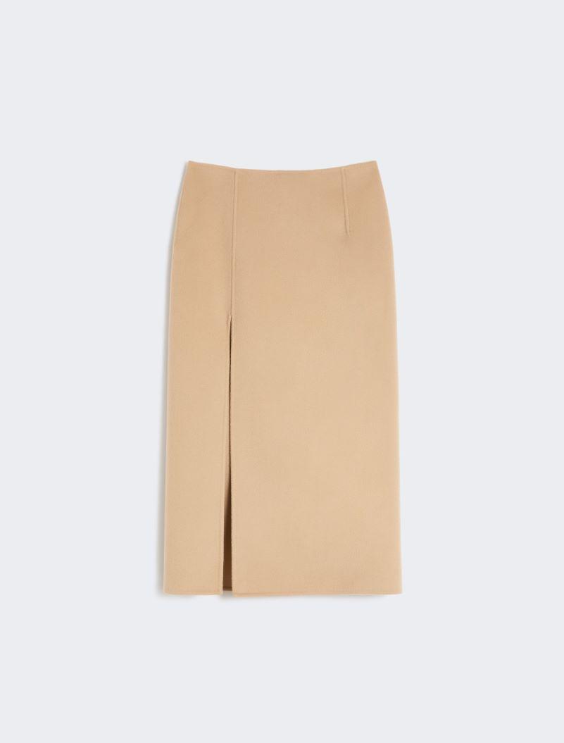 Long double-faced wool skirt - CARAMEL by SPORTMAX
