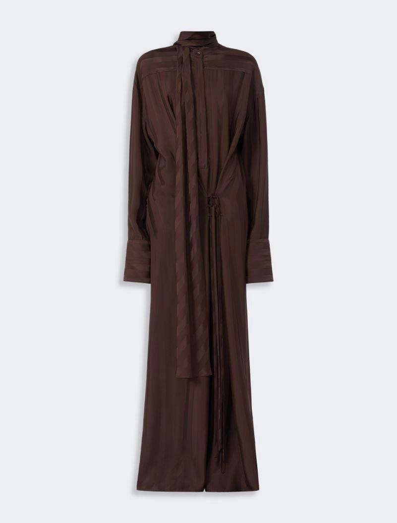 Long satin dress - CHOCOLATE by SPORTMAX