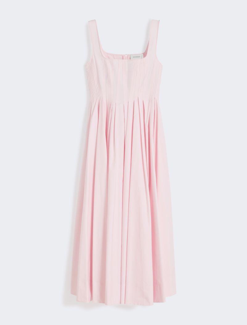 Long sleeveless pure cotton dress - PINK by SPORTMAX