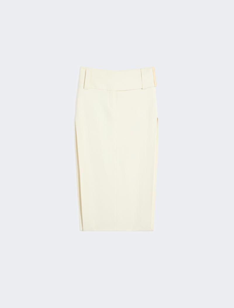 Long stretch viscose skirt - IVORY by SPORTMAX