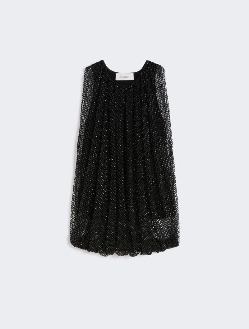 Mesh top with crystals - BLACK by SPORTMAX