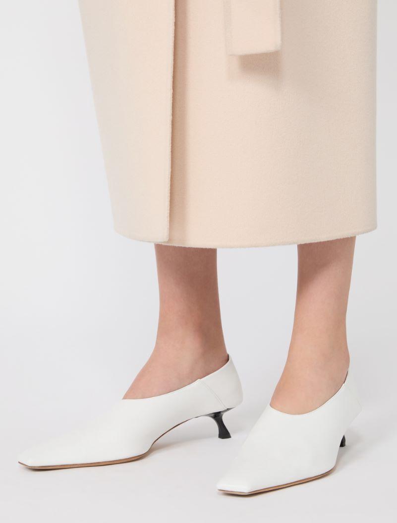 Nappa leather pumps with foldable back - WHITE by SPORTMAX