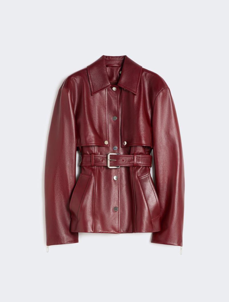 Nappa leather two-piece jacket - BORDEAUX by SPORTMAX