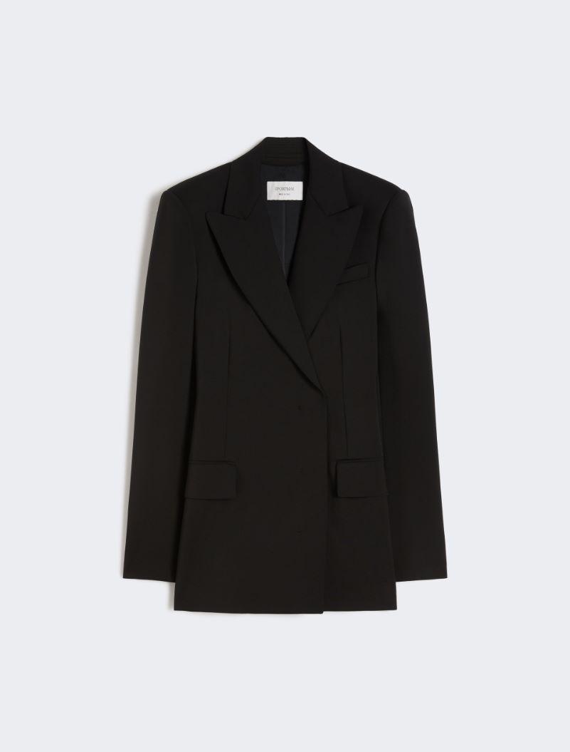 Natural stretch pure wool tailored blazer - BLACK by SPORTMAX