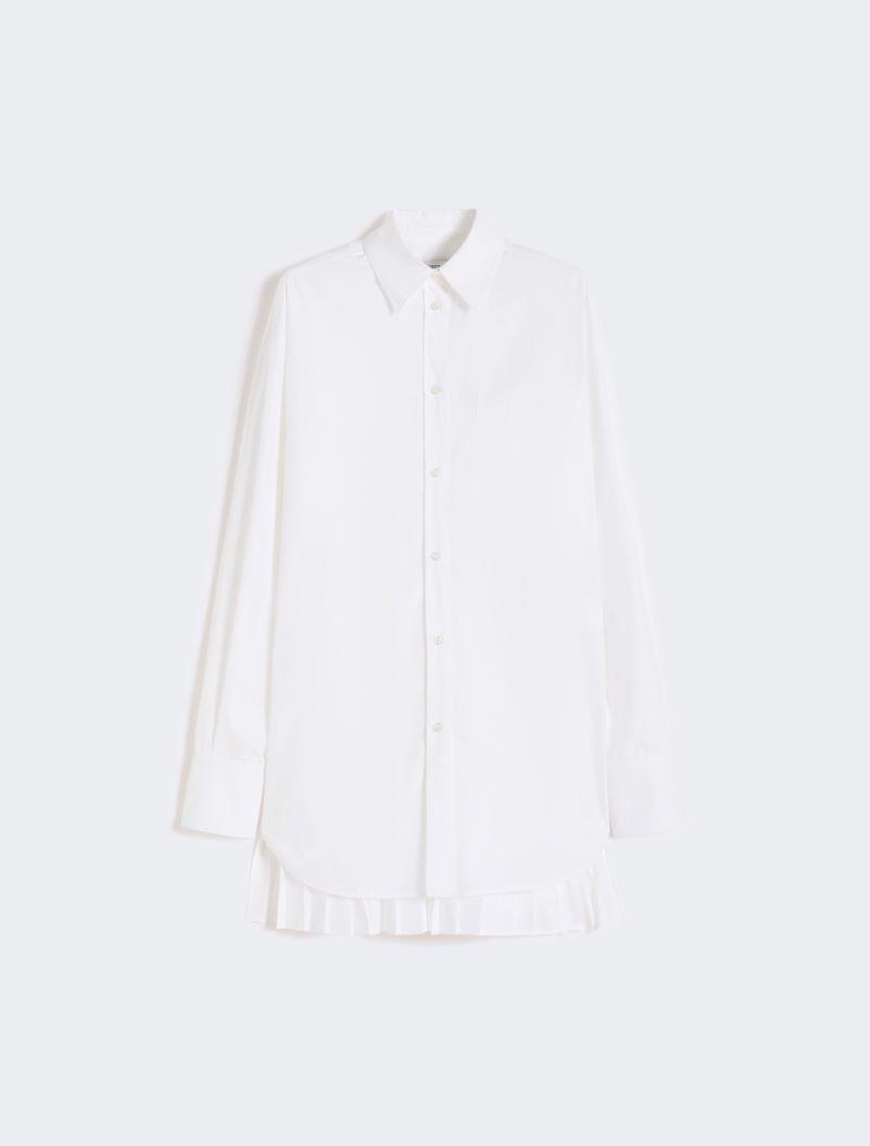 Overshirt with plissé-pleated detail - OPTICAL WHITE by SPORTMAX