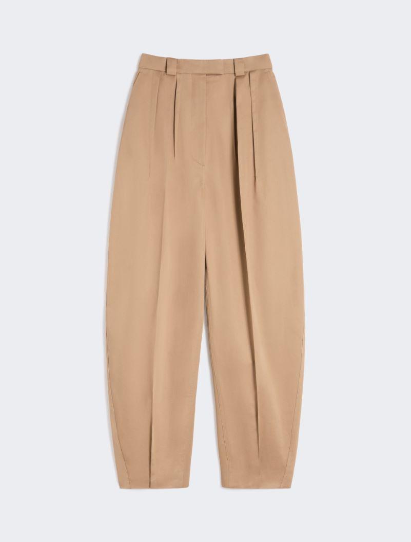 Oversized gabardine trousers - BISCUIT by SPORTMAX