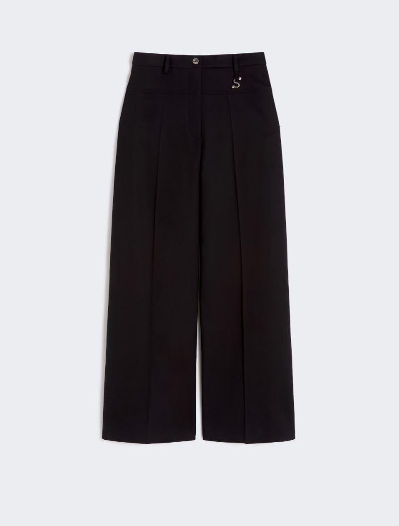 Oversized gabardine trousers - BLACK by SPORTMAX