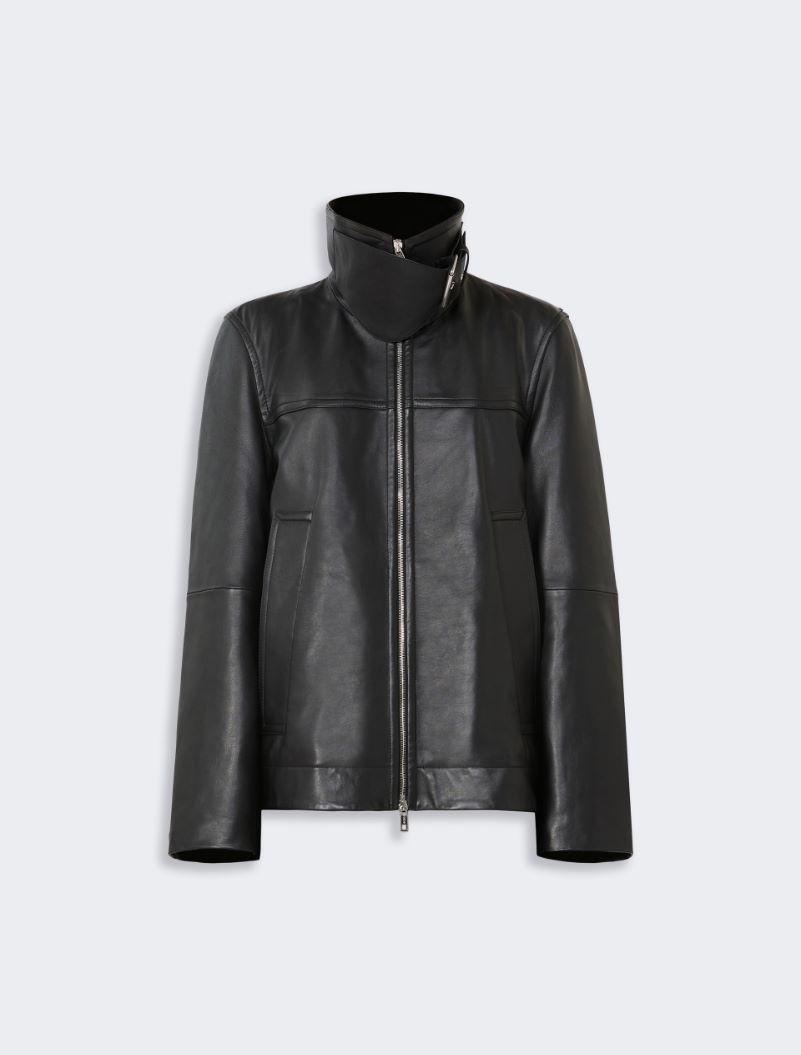 Oversized leather heavy jacket - BLACK by SPORTMAX
