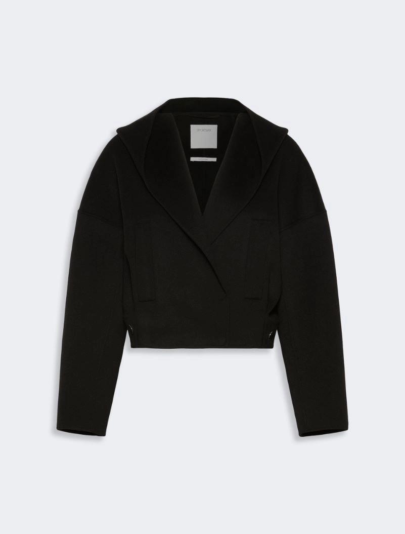Oversized pure wool double fabric jacket - BLACK by SPORTMAX