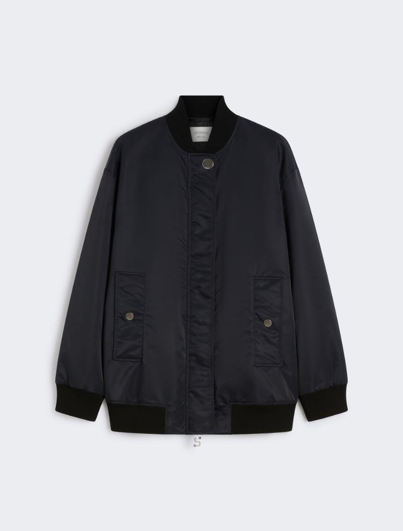 Oversized twill bomber jacket - BLACK by SPORTMAX