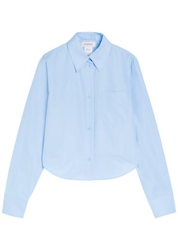 Pleated cotton-blend poplin shirt by SPORTMAX