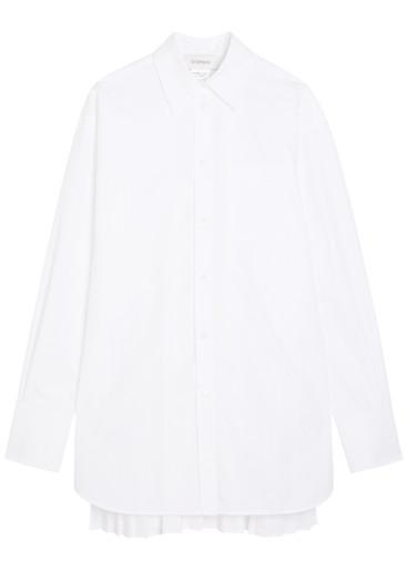 Pleated cotton-poplin shirt by SPORTMAX