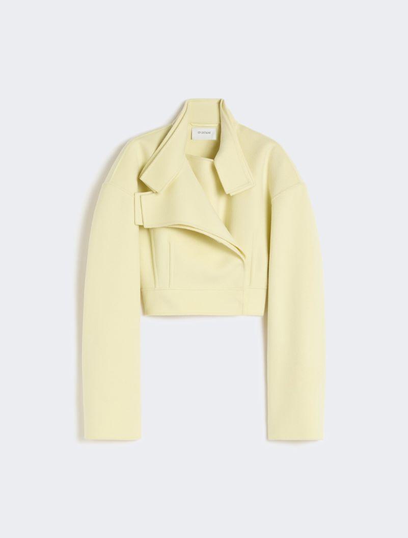 Pure wool biker jacket - LIGHT YELLOW by SPORTMAX