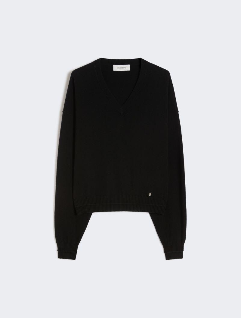 Relaxed-fit wool and cashmere sweater - BLACK by SPORTMAX