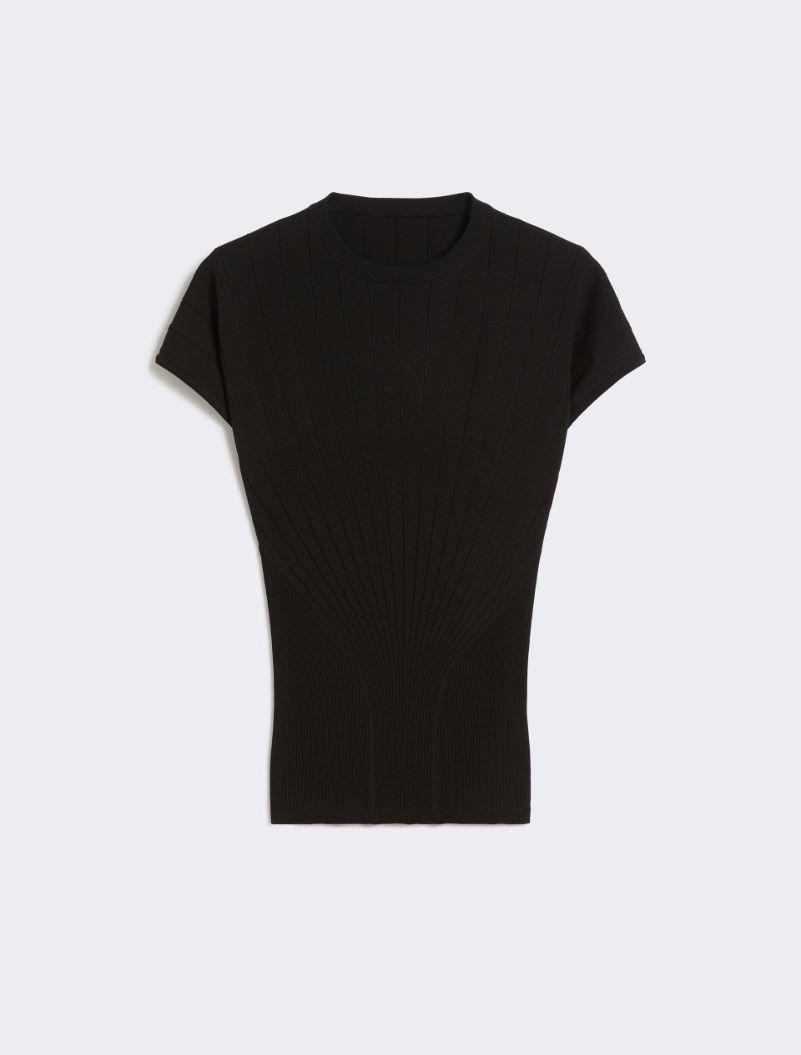 Rib-knit viscose sweater - BLACK by SPORTMAX