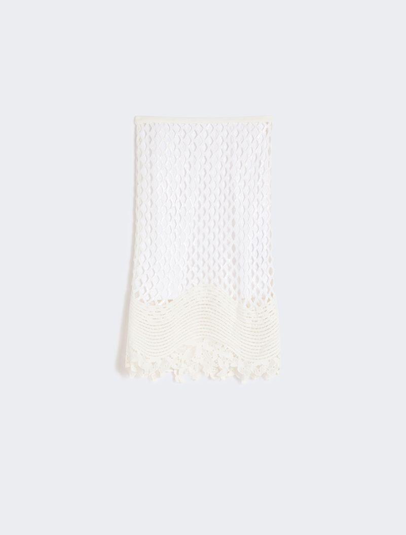 Sequinned mesh skirt - WHITE by SPORTMAX