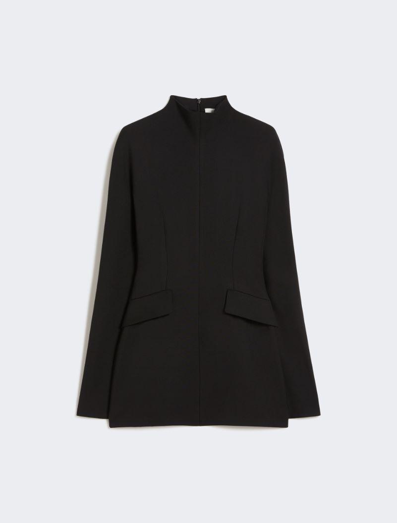 Short, contoured gabardine dress  - BLACK by SPORTMAX