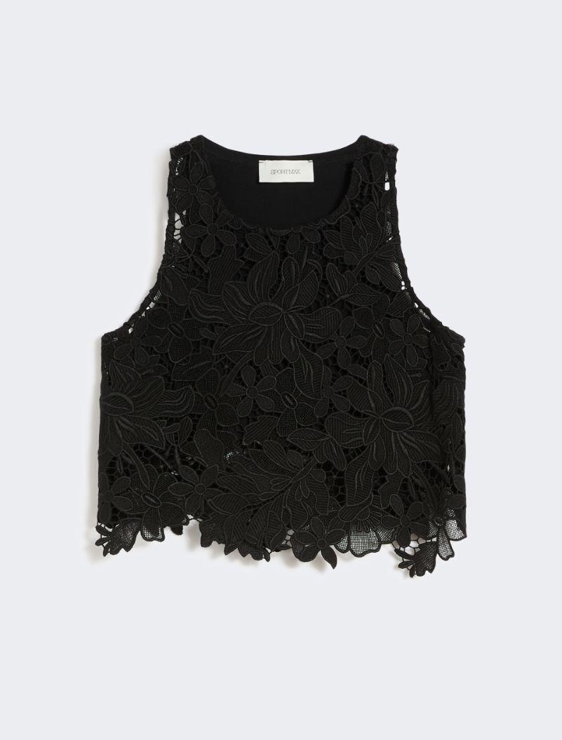 Short macramé top - BLACK by SPORTMAX