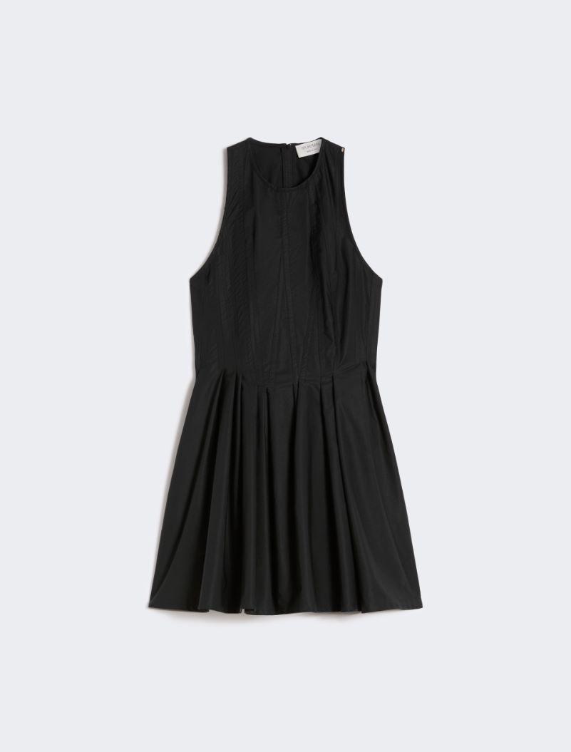 Short sleeveless pure cotton dress - BLACK by SPORTMAX