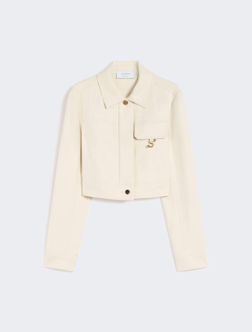 Short washed gabardine jacket - VANILLA by SPORTMAX