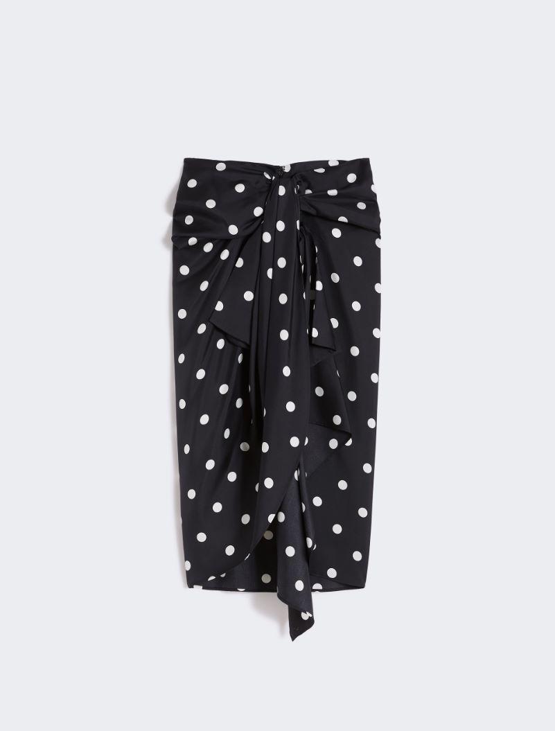 Silk twill knot skirt - BLACK by SPORTMAX