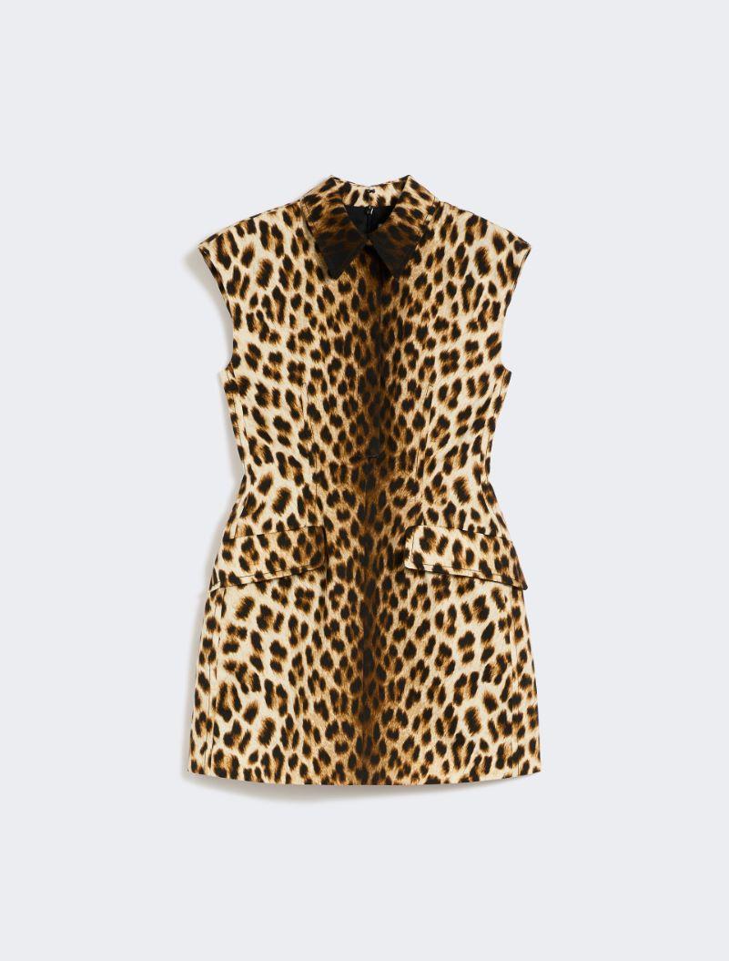Sleeveless hourglass dress in cotton - CAMEL by SPORTMAX