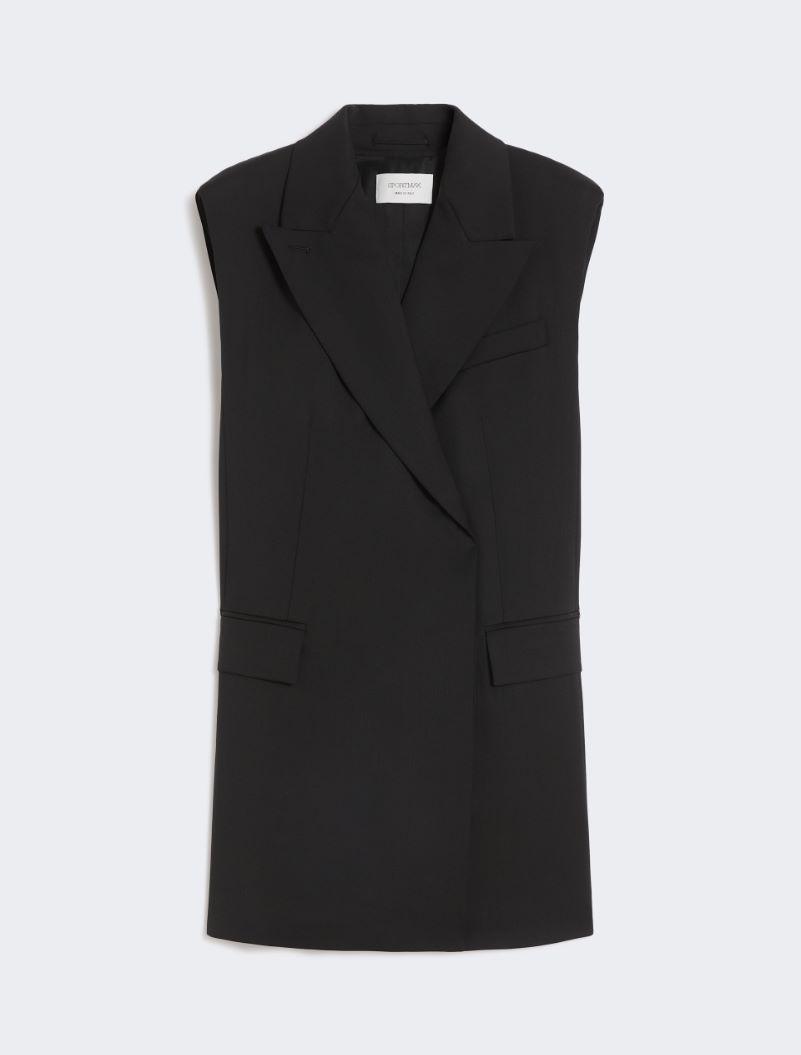 Sleeveless stretch wool blazer - BLACK by SPORTMAX