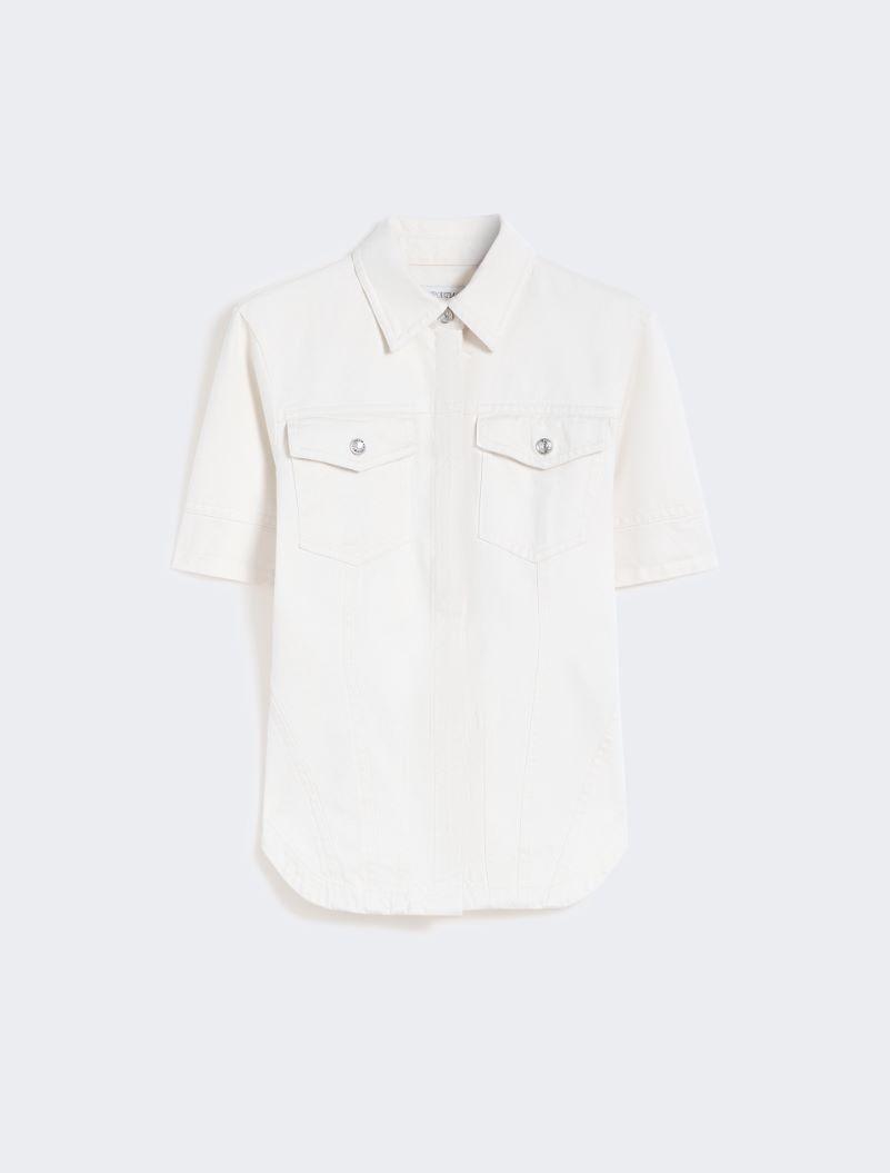 Slim-fit bull denim shirt - BEIGE by SPORTMAX