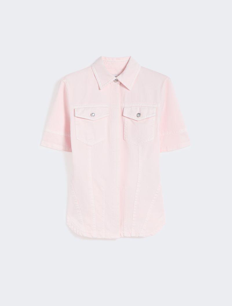 Slim-fit bull denim shirt - PINK by SPORTMAX