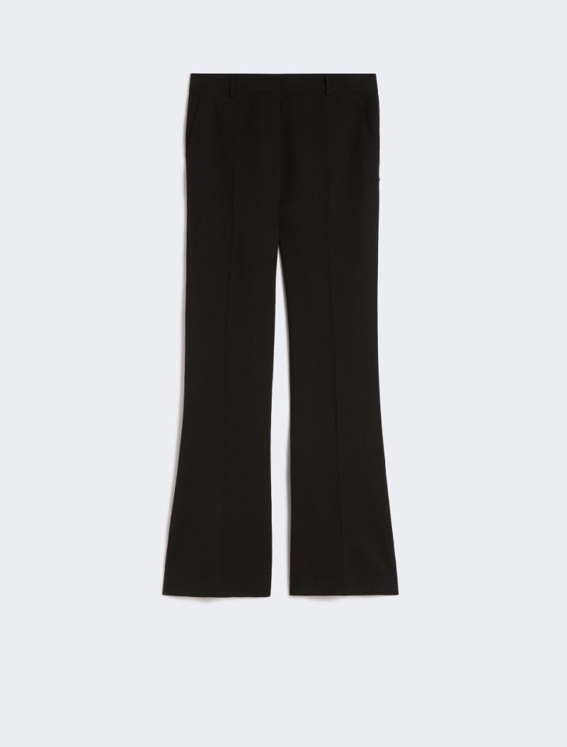Slim-fit flared trousers in viscose - BLACK by SPORTMAX