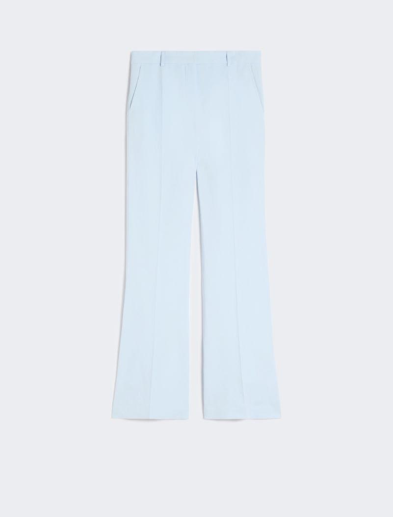 Slim-fit flared trousers in viscose - LIGHT BLUE by SPORTMAX